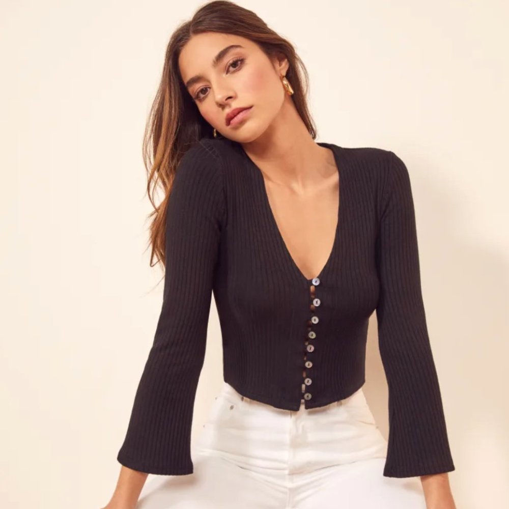 Reformation Gellar Knit Top